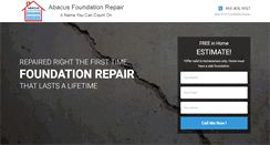 Desktop Screenshot of abacusfoundationrepair.com