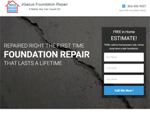 Tablet Screenshot of abacusfoundationrepair.com